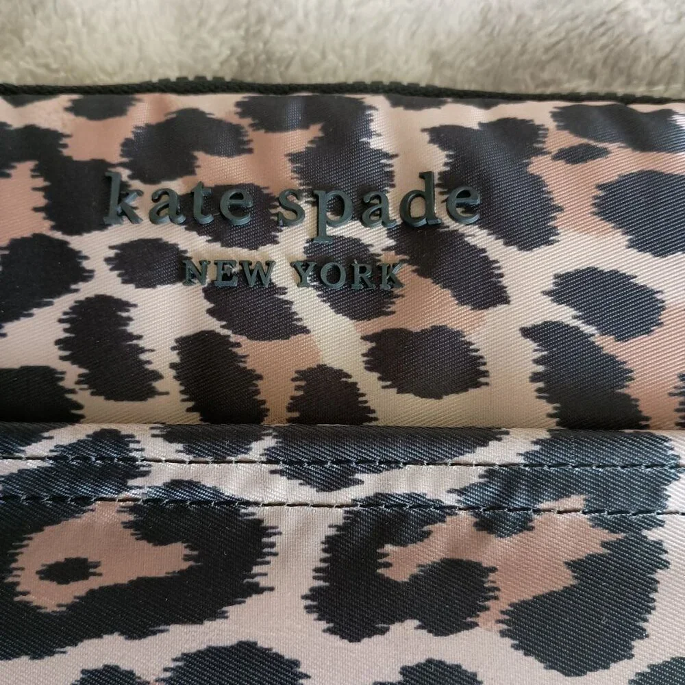 NWT Kate Spade classic leopard puffer sleeve for up to 14” laptop